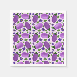 Servilleta De Papel Colección Berenjena Blush & Bloom - Lila Suave