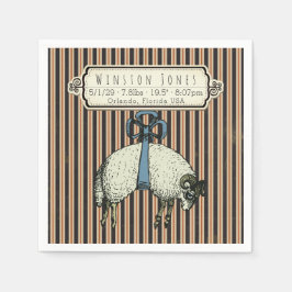 Servilleta De Papel Colección bonito Bow Sheep™ - Información de nacim
