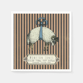 Servilleta De Papel Colección bonito Bow Sheep™ - Información de nacim