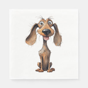 Servilleta De Papel Colección de arte de raza de perro de dibujos anim
