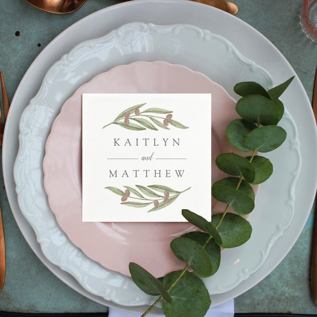 Servilleta De Papel Colección de Bodas de bifurcación de aceitunas (Subido por el creador)