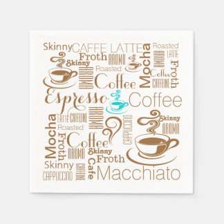 Servilleta De Papel Colección de café azul marrón