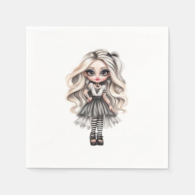 Servilleta De Papel Colección de diseño de Halloween Chica 12 (Anverso)