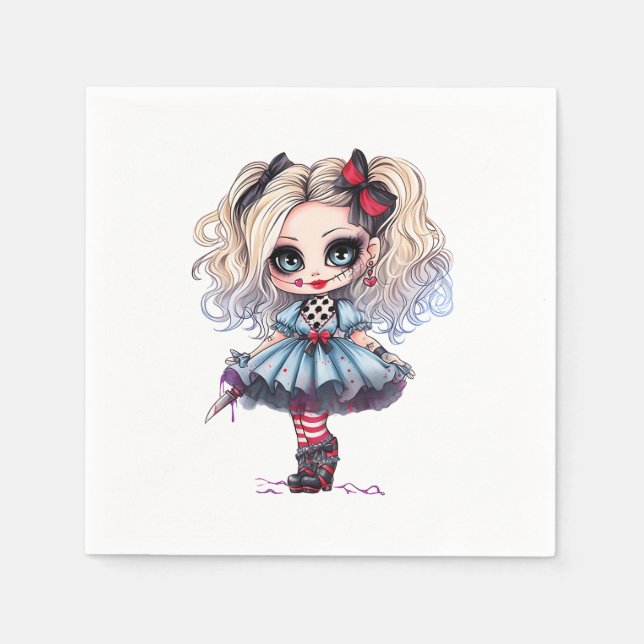 Servilleta De Papel Colección de diseño de Halloween Chica 21 (Anverso)