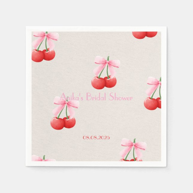 Servilleta De Papel colección de ducha de cerezo rosa (Anverso)
