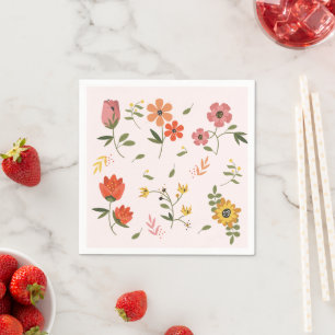 Servilleta De Papel colección de flores