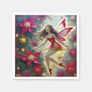 Servilleta De Papel Colección de Hadas de Navidad - Cabello Castaño Os