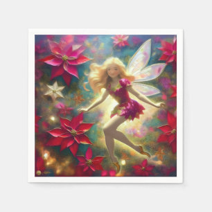 Servilleta De Papel Colección de Hadas de Navidad - Cabello Rubio Oro 