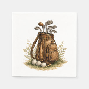 Servilleta De Papel Colección de palos de golf Fairway