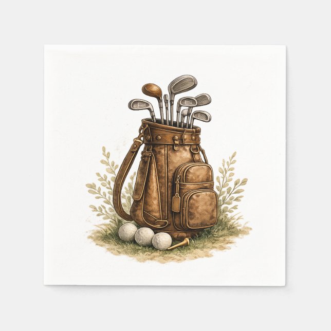 Servilleta De Papel Colección de palos de golf Fairway (Anverso)