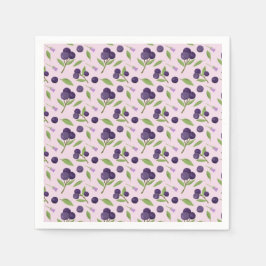 Servilleta De Papel Colección de patrones de cesta de frutas - Blueber