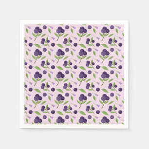 Servilleta De Papel Colección de patrones de cesta de frutas - Blueber