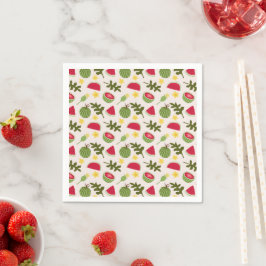 Servilleta De Papel Colección de patrones de cesta de frutas - sandía