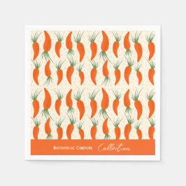 Servilleta De Papel Colección de Zanahorias Botánicas