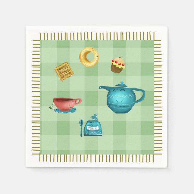 Servilleta De Papel Colección del tiempo del té (Anverso)