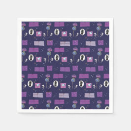 Servilleta De Papel Colección escocesa Cuchillas de guiño morado
