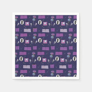 Servilleta De Papel Colección escocesa Cuchillas de guiño morado