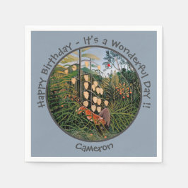 Servilleta De Papel Colección Henri Rousseau Tiger & Bull Fiesta Items