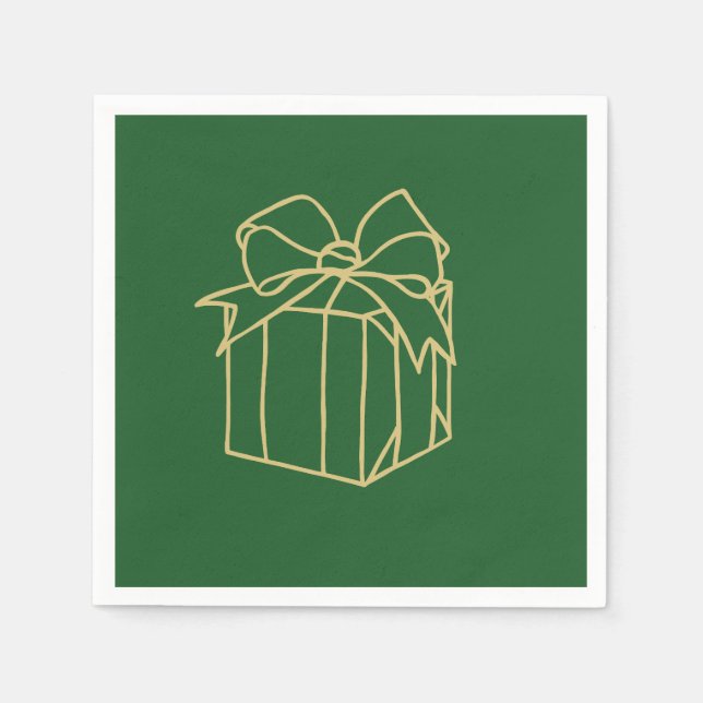 Servilleta De Papel Colección Navidades simples - presente (Anverso)