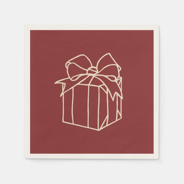 Servilleta De Papel Colección Navidades simples - presente (Anverso)