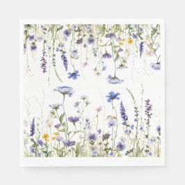 Servilleta De Papel Colección nupcial de Regency Blue Wildflower Regen