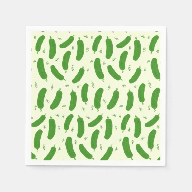 Servilleta De Papel Colección Pickle & Fresh estampada (Anverso)