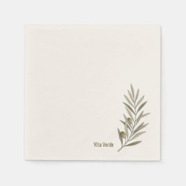 Servilleta De Papel Colección Vita Verde Blanco