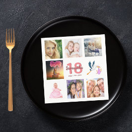 Servilleta De Papel collage de fotos de la fiesta de cumpleaños 18