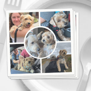 Servilleta De Papel Collage de fotos moderno