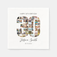 Collage de fotos moderno 30 cumpleaños