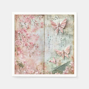 Servilleta De Papel Collage de mariposa Vintage Sakura