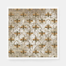 Servilleta De Papel Collage de Moth y Newsprint