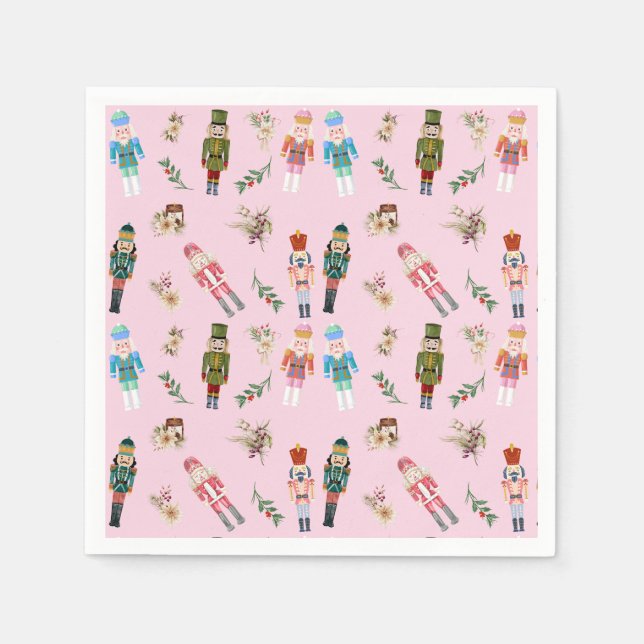 Servilleta De Papel Collage de Navidades de acuarela (Anverso)