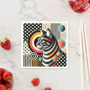 Servilleta De Papel collage de puntos de gato