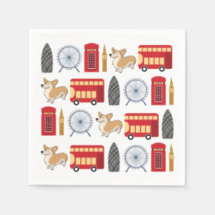 Servilleta De Papel Collage del icono de Londres