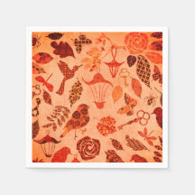 Collage del jardín de otoño rústico naranja de la 