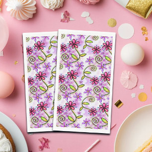 Servilleta De Papel Collage holográfico de arcoiris floral