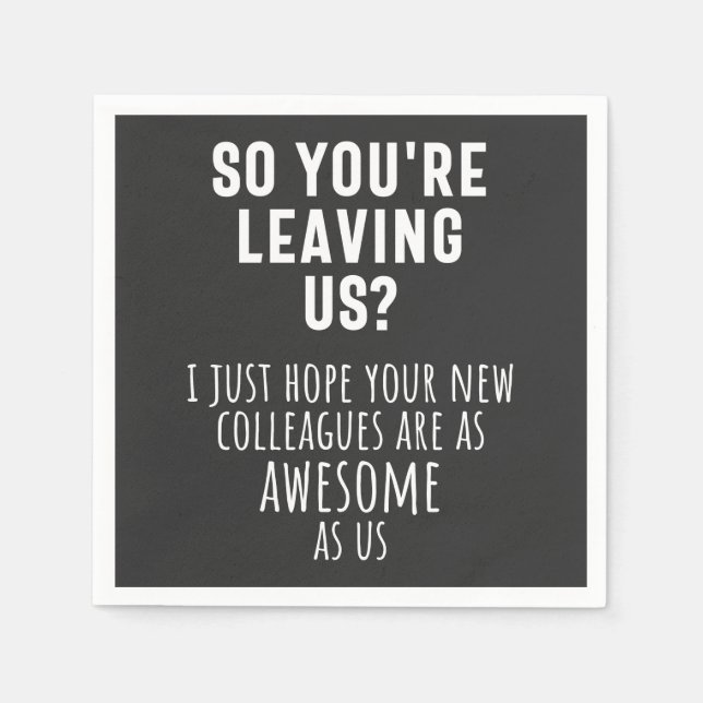 Servilleta De Papel colleague farewell, retirement, coworker, goodbye, (Anverso)