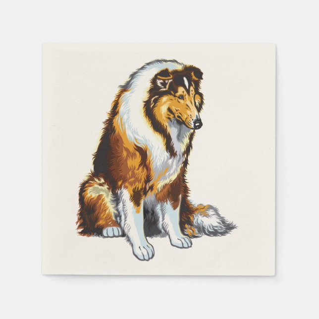 Servilleta De Papel collie (Anverso)