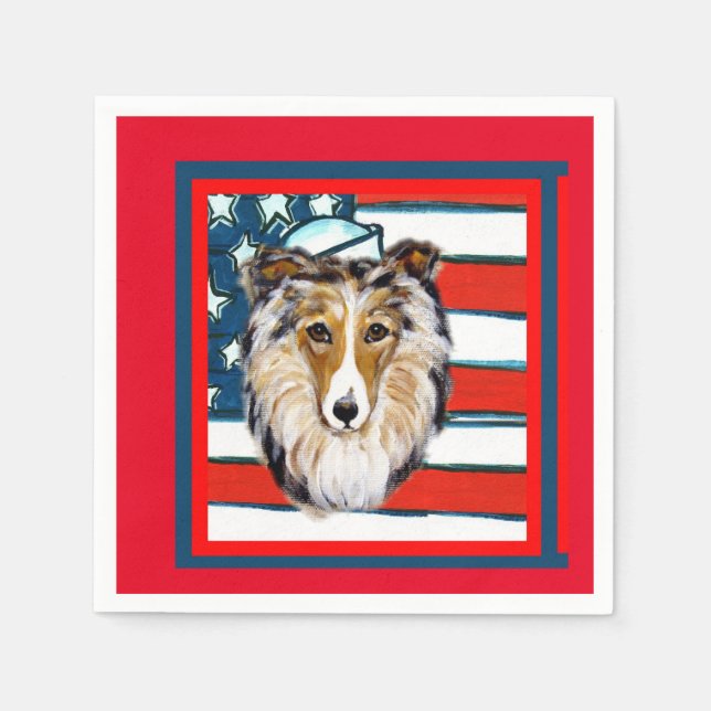 Servilleta De Papel Collie  (Anverso)