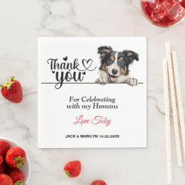 Servilleta De Papel Collie Boda Gracias