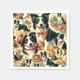 Servilleta De Papel Collie de borde suave sin soldadura
