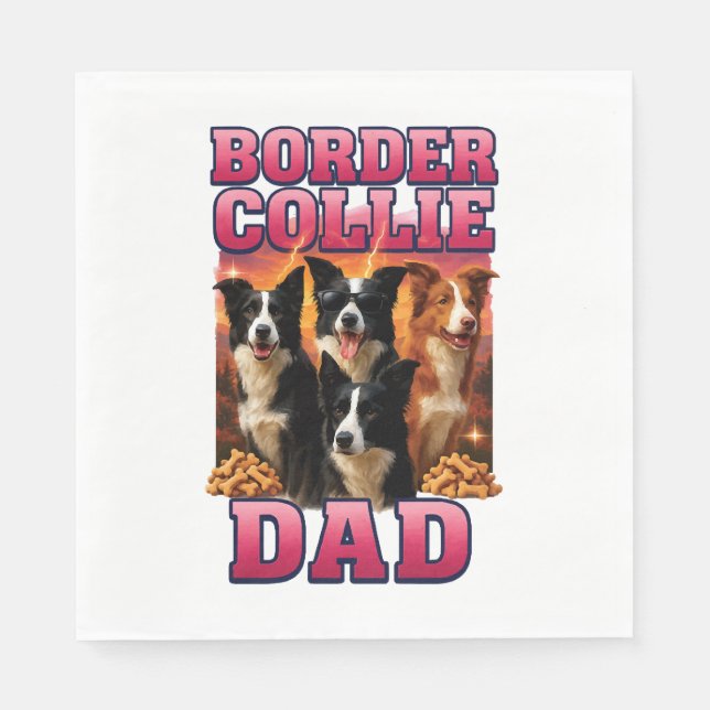 Servilleta De Papel Collie de frontera    (Anverso)