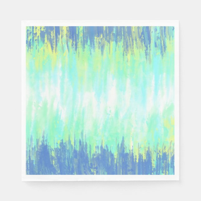 Servilleta De Papel Color blanco azul verde (Anverso)