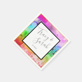 Servilleta De Papel Color de agua de la tinta del alcohol del arcoiris