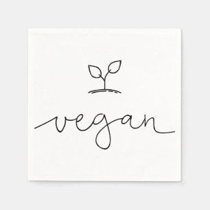 Servilleta De Papel Color de fondo vegan minimalista Personalizado