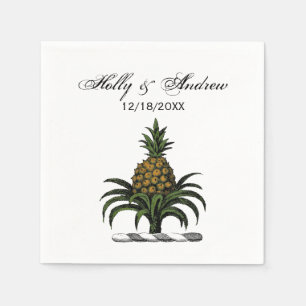Servilleta De Papel Color de la Cresta de Piña Heraldica Preppy WT