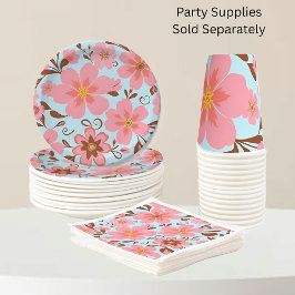 Servilleta De Papel Color Floral Rosa - Flores Pastel Vibes-Retro