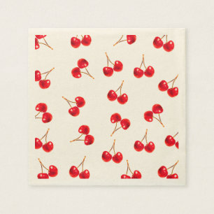 Servilleta De Papel color intenso de patrón de cereza