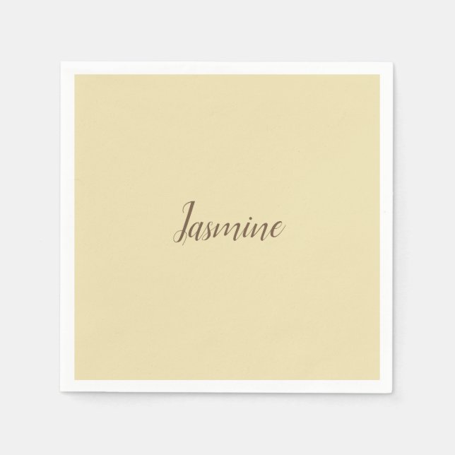 Servilleta De Papel Color Minimalista  paqueño beige profesional moder (Anverso)